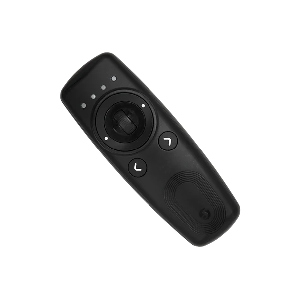 Black remote control on a white background | Lykalyte